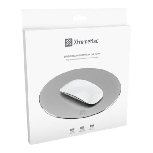 XTREMEMAC Tapis de souris rond en aluminium Argent