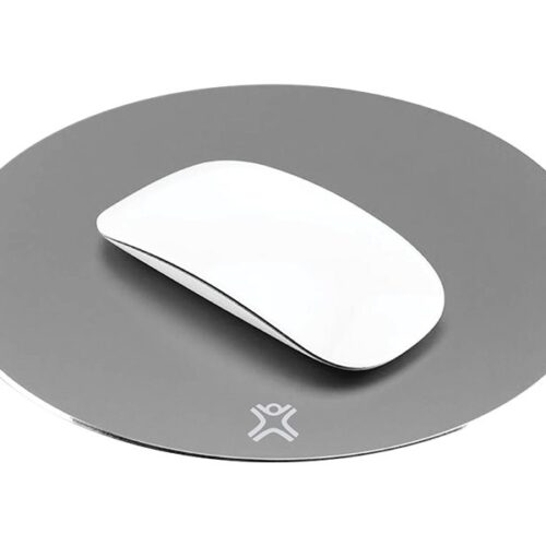 XTREMEMAC Tapis de souris rond en aluminium Gris