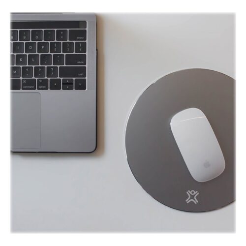 XTREMEMAC Tapis de souris rond en aluminium Gris