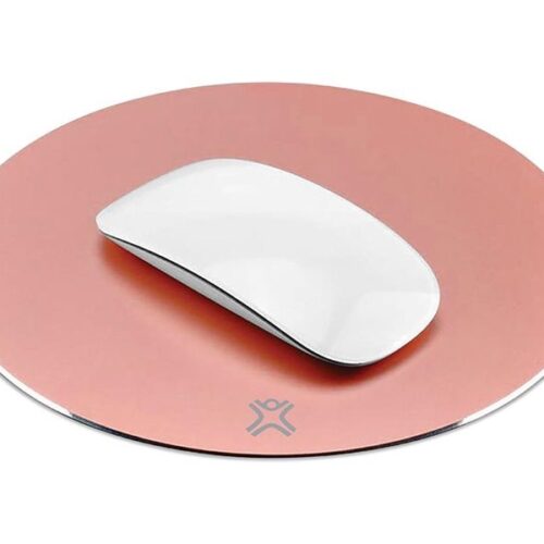XTREMEMAC Tapis de souris rond en aluminium Rose