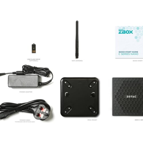 ZOTAC ZBOX CI337 NANO Mini-PC Barebone Intel N100 1xDDR5 SODIMM SATA M.2