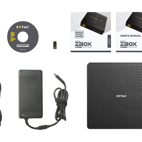 ZOTAC ZBOX QCM7T3000 Barebone Intel Core i7-10750H 2xDDR4-2933/2666 SODIMM Slot max 64Go M.2 SSD PCIE x4/SATA III SSD Slot 2242/2280